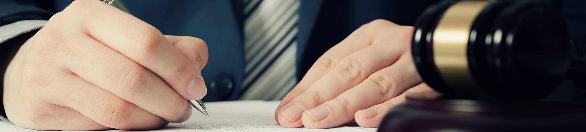 an attorney working at his desk in the law office